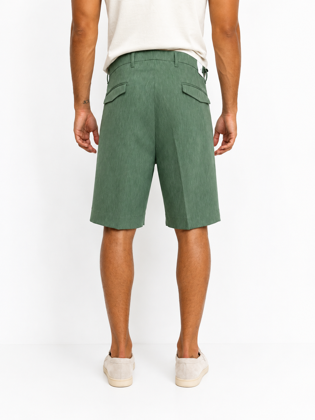 BERMUDA IN MISTO LINO VERDE