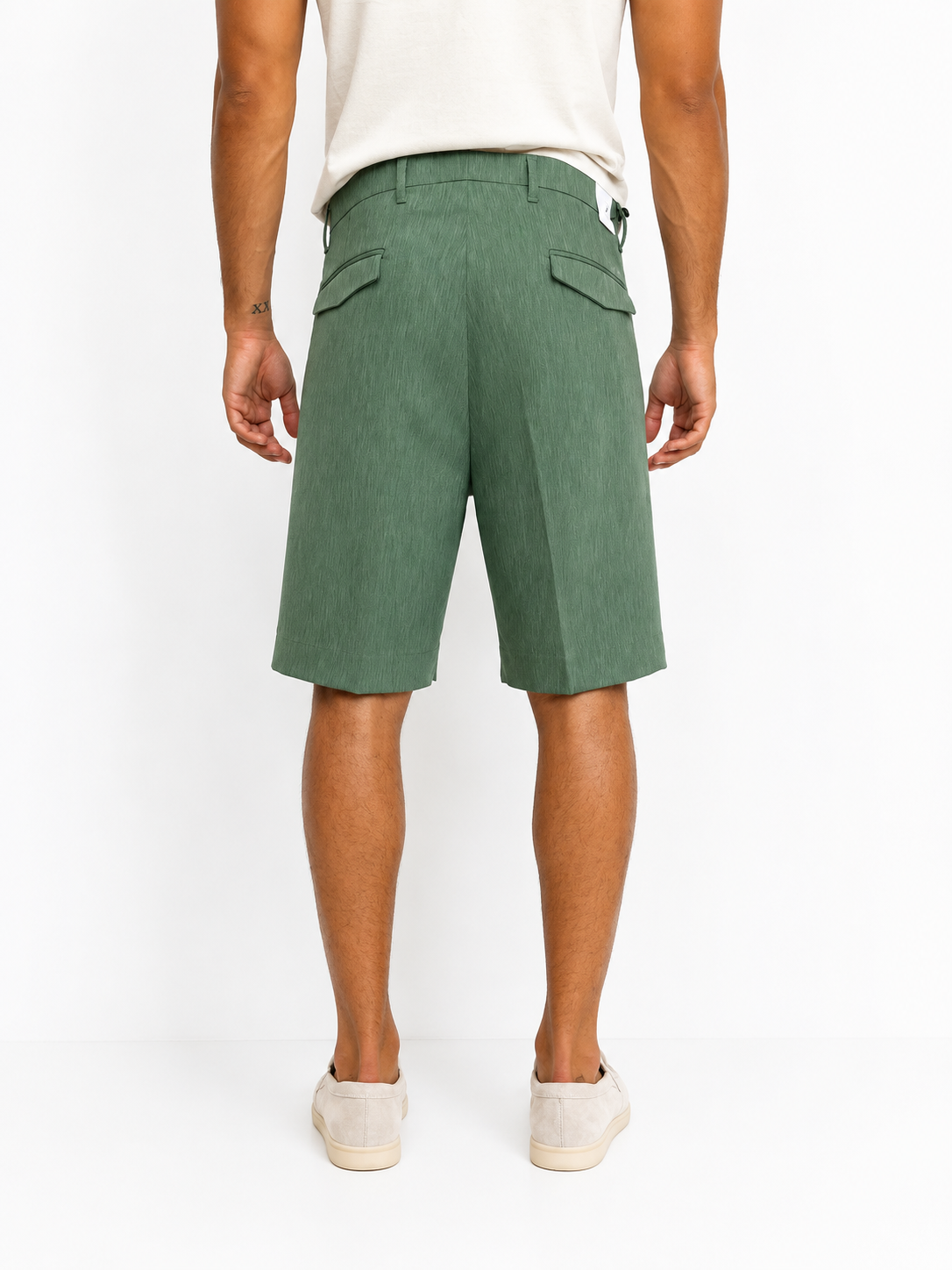BERMUDA IN MISTO LINO VERDE
