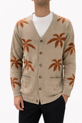 CARDIGAN CON BOTTONI E FANTASIA PALME