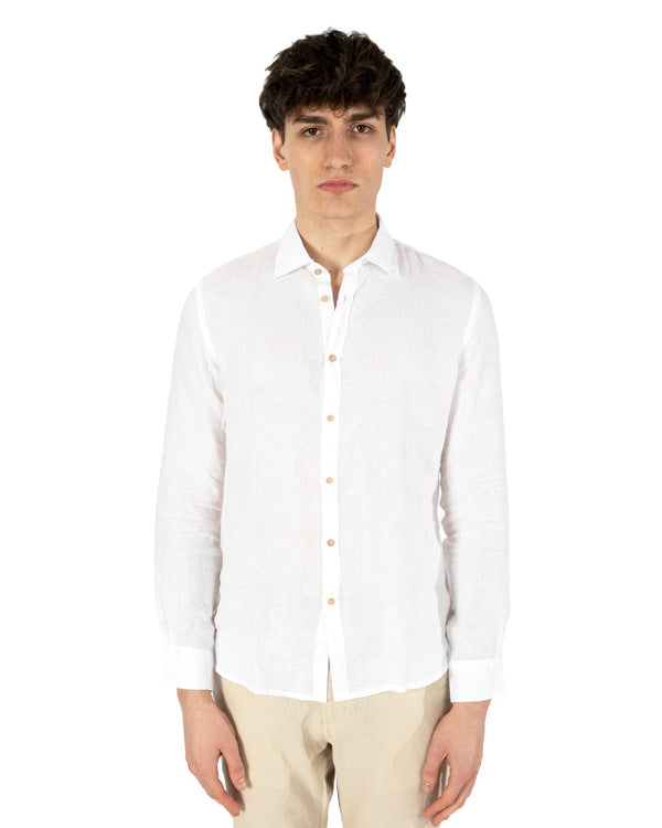 Camicia in lino collo italiano