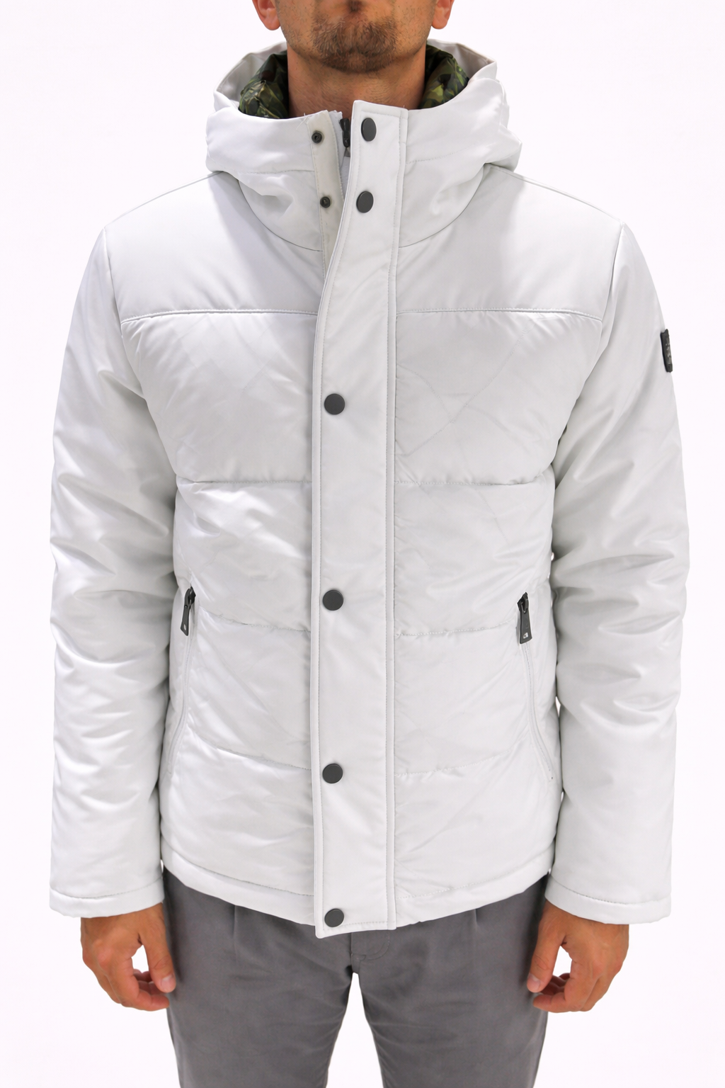 GIUBBOTTO DOPPIO TESSUTO SOFTSHELL E PIUMINO