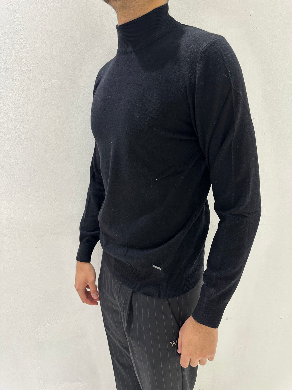MAGLIONE MEZZO COLLO IN MISTO CACHEMIRE