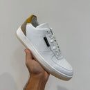 Scarpa in vera pelle con talloncino bicolore