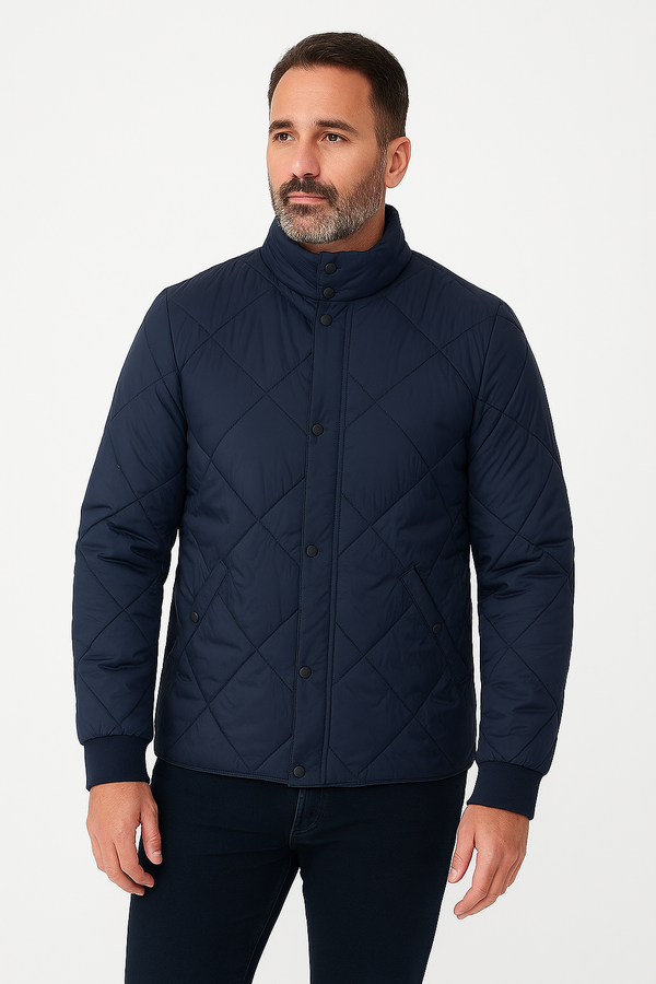 Giubbino trapuntato con doppia chiusura