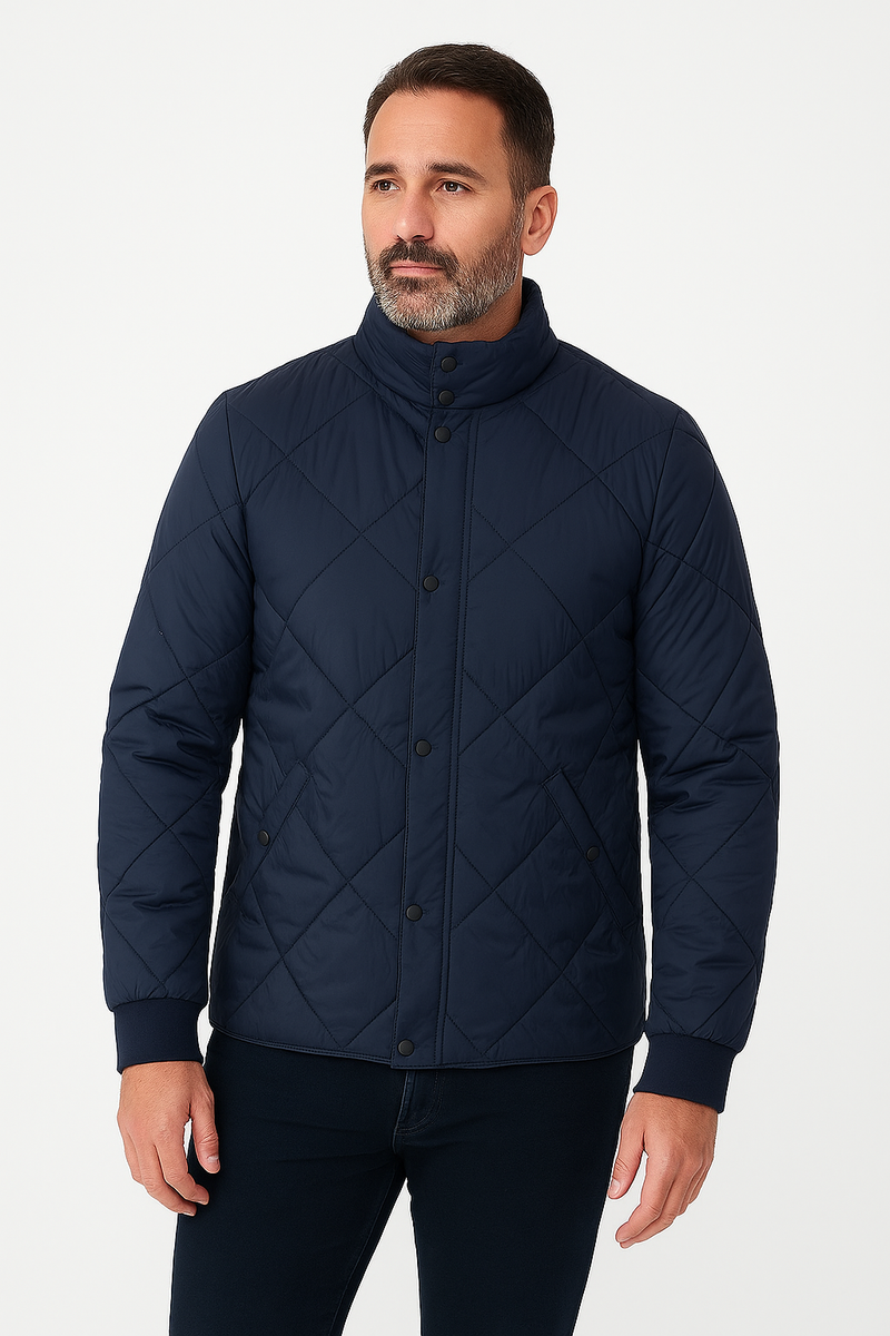 Giubbino trapuntato con doppia chiusura