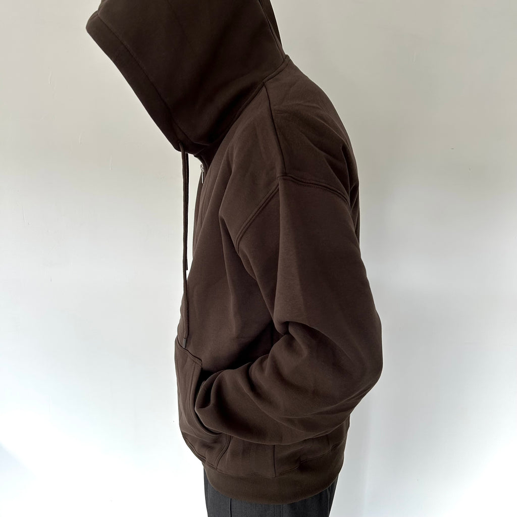 FELPA CON CAPPUCCIO E ZIP