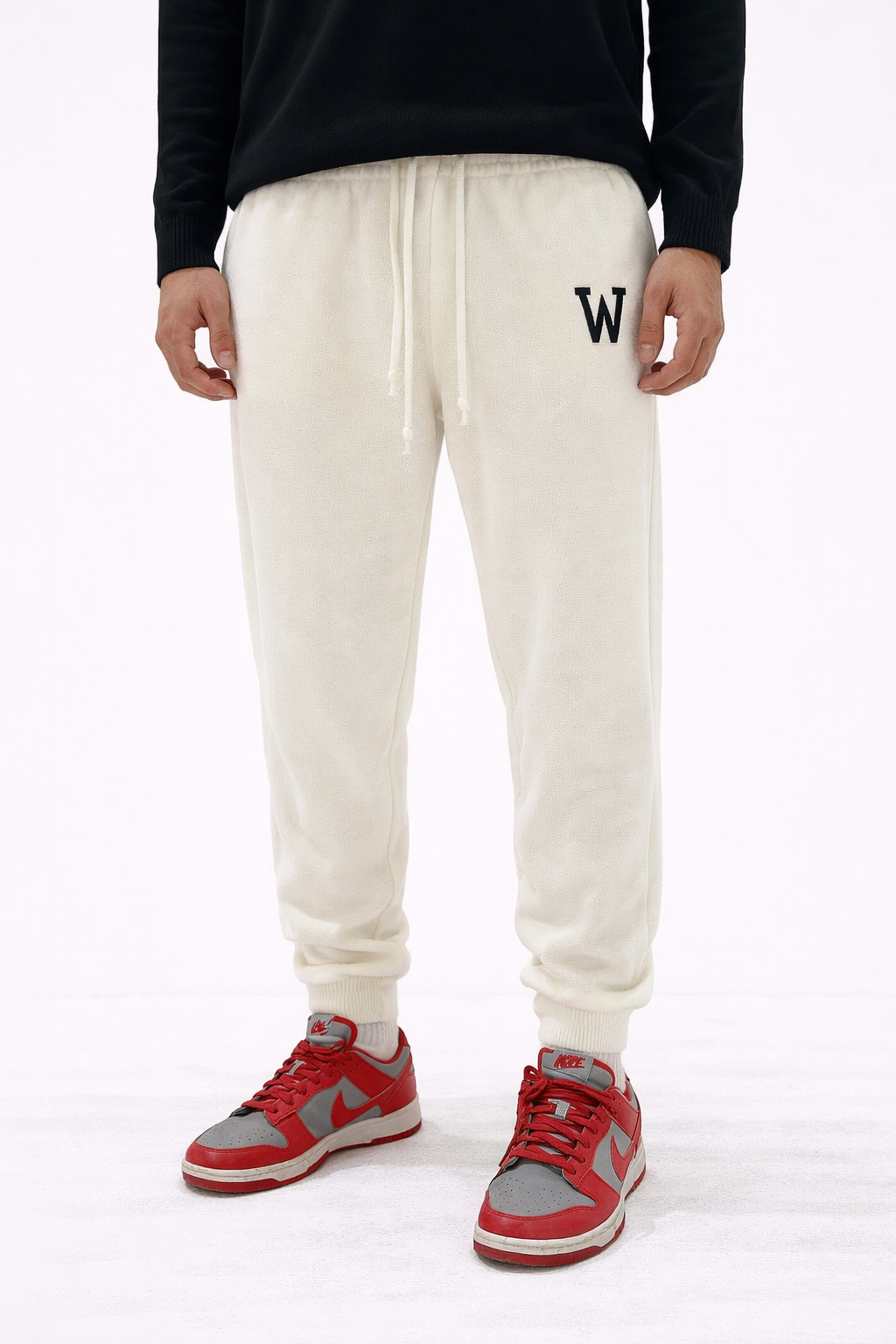 PANTALONE TUTA IN MAGLIA CON LOGO