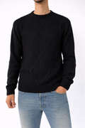MAGLIONE GIROCOLLO NERO