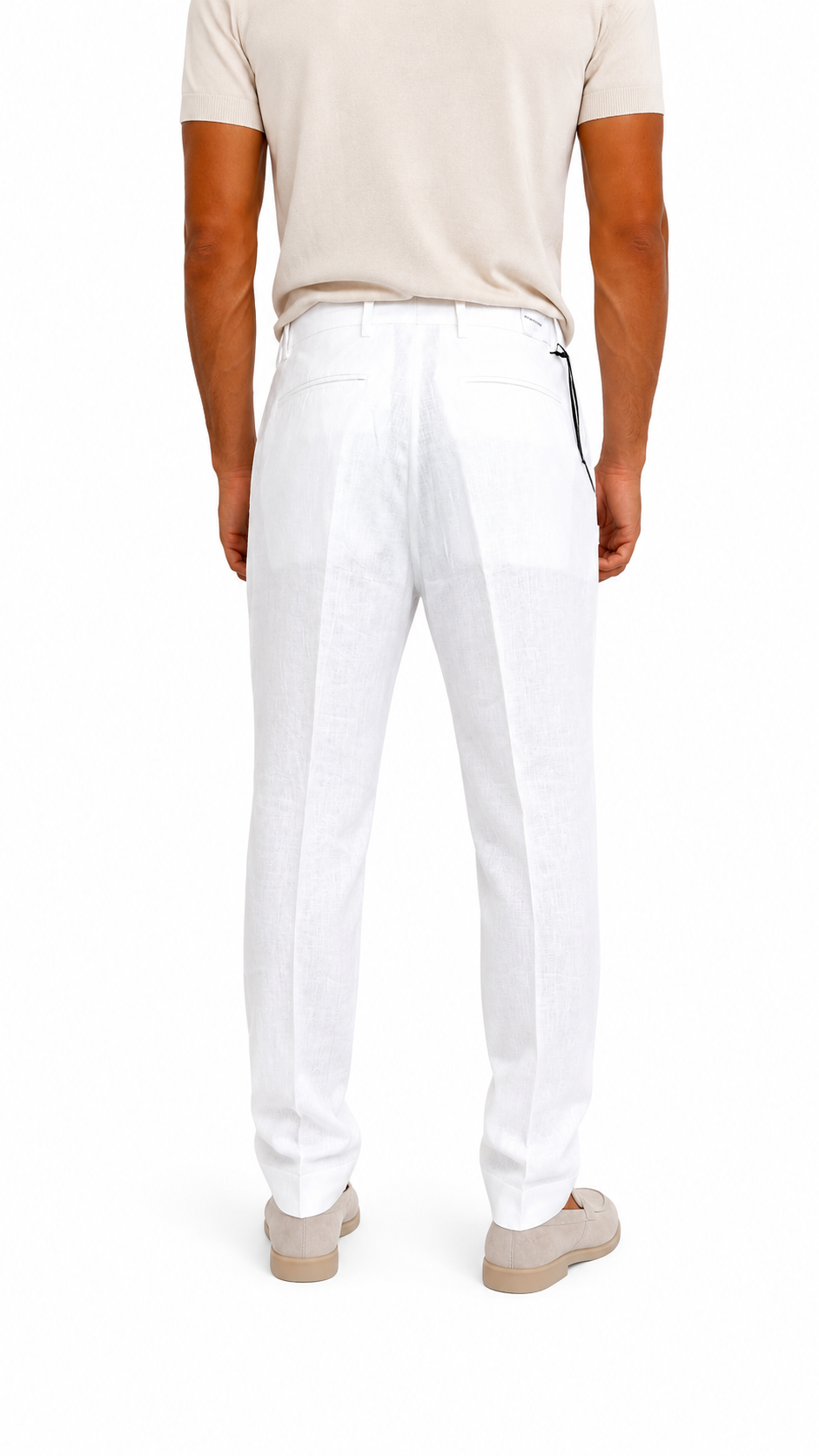 PANTALONE IN LINO BIANCO