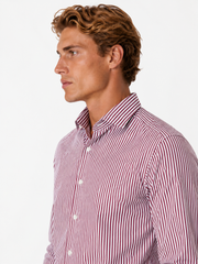 Camicia righe piccole collo italiano
