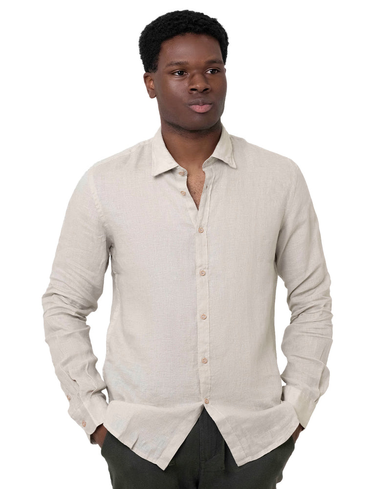 Camicia in lino collo italiano
