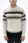 MAGLIONE GIROCOLLO CON FANTASIE IN MOHAIR