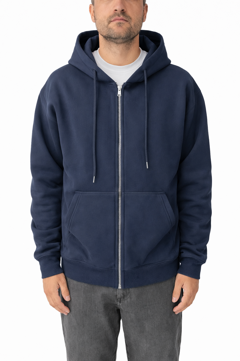 FELPA CON CAPPUCCIO E ZIP