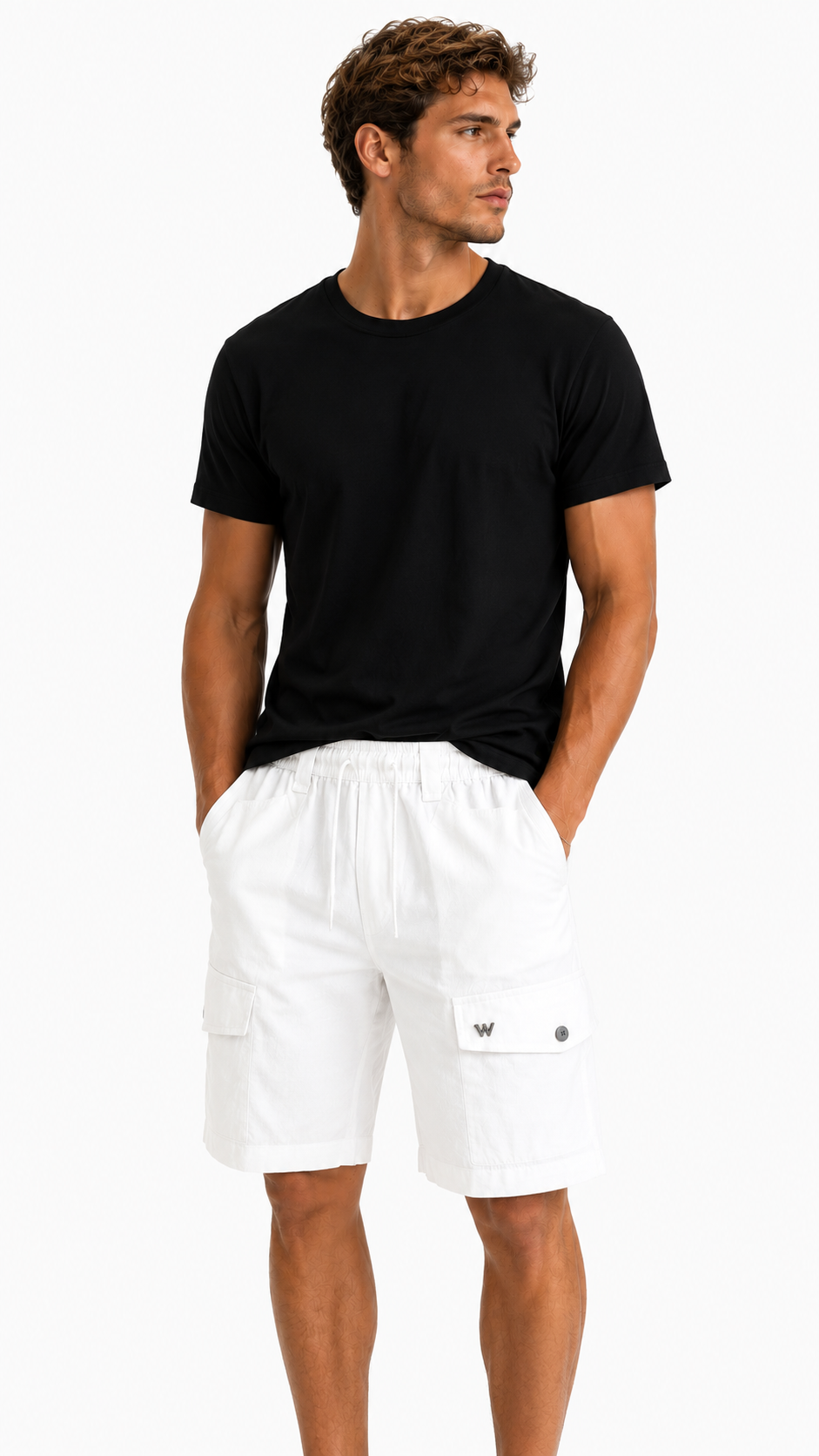 PANTALONCINO BIANCO 100% LINO