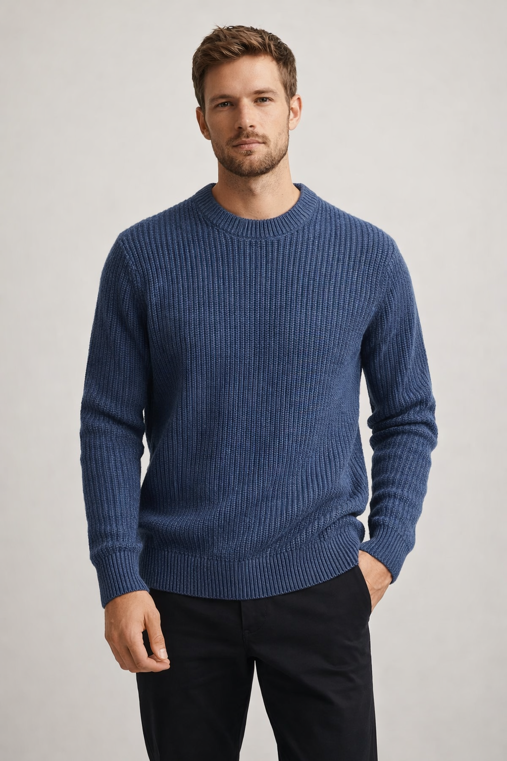 MAGLIONE GIROCOLLO COSTA INGLESE MISTO LANA
