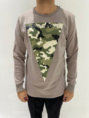 FELPA GIROCOLLO CON LOGO MILITARE