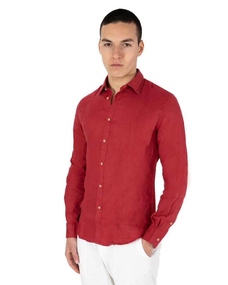 Camicia in lino collo italiano
