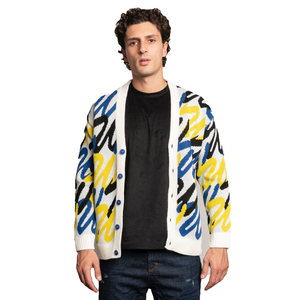 CARDIGAN GRAFFITI CON BOTTONI