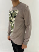 FELPA GIROCOLLO CON LOGO MILITARE