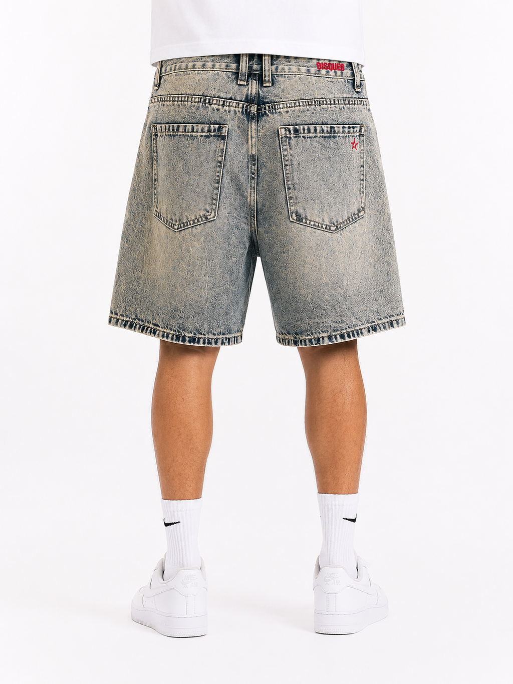 Bermuda in jeans sabbiato baggy fit