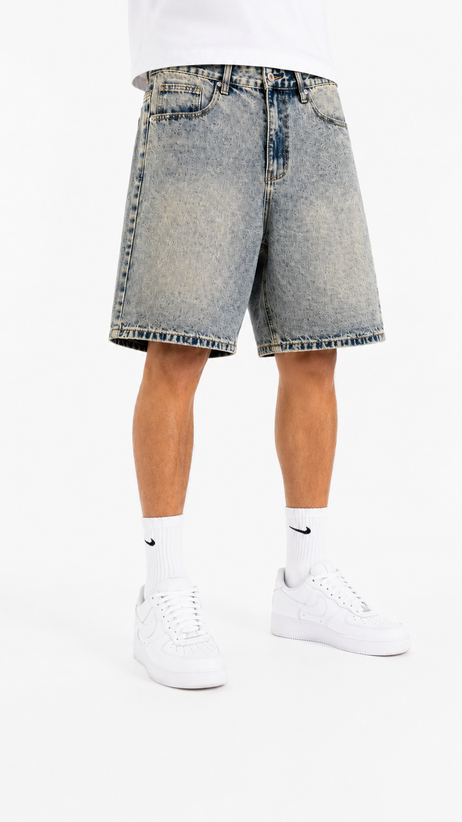 BERMUDA IN JEANS BAGGY FIT SABBIATO