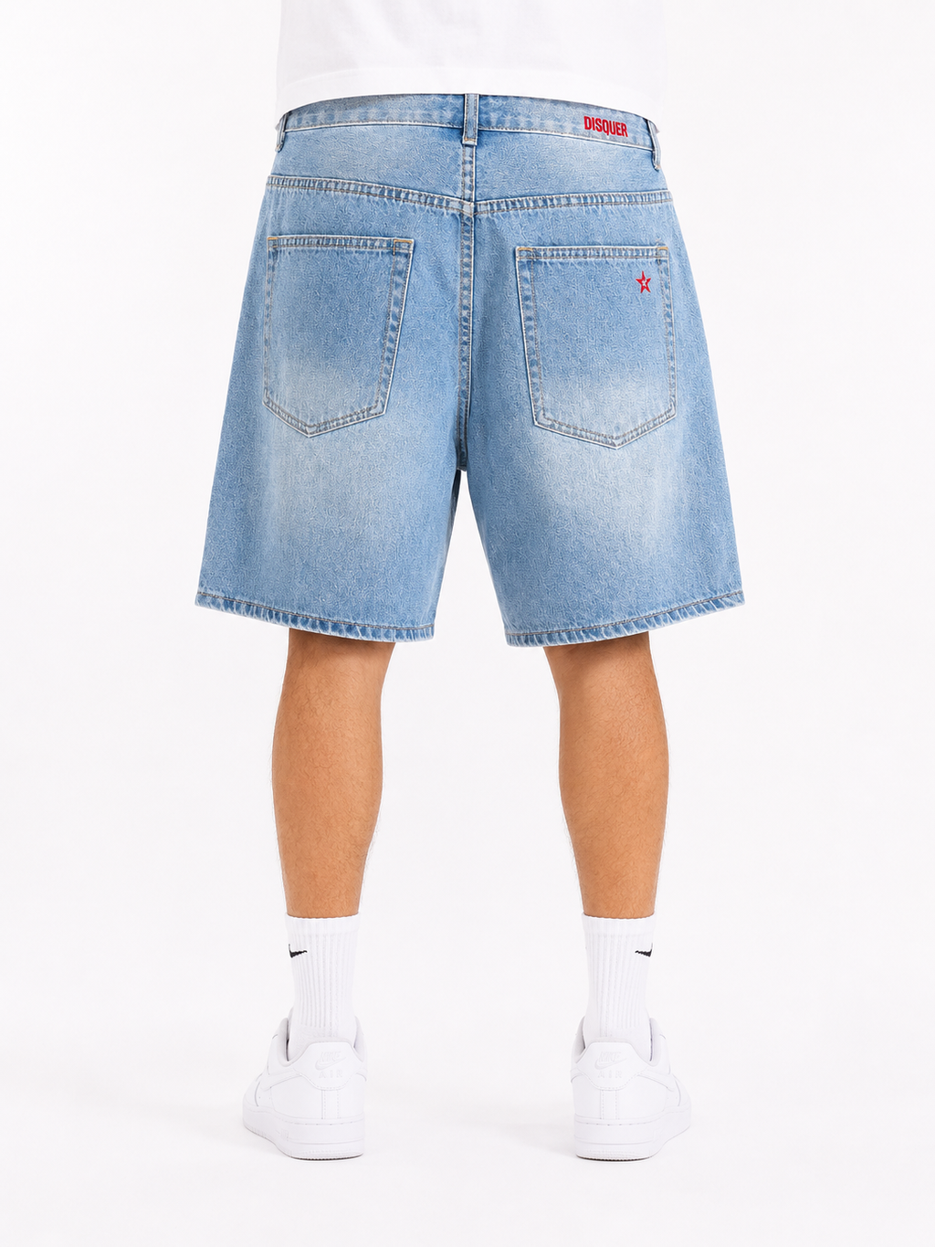 Bermuda in jeans baggy fit light wash