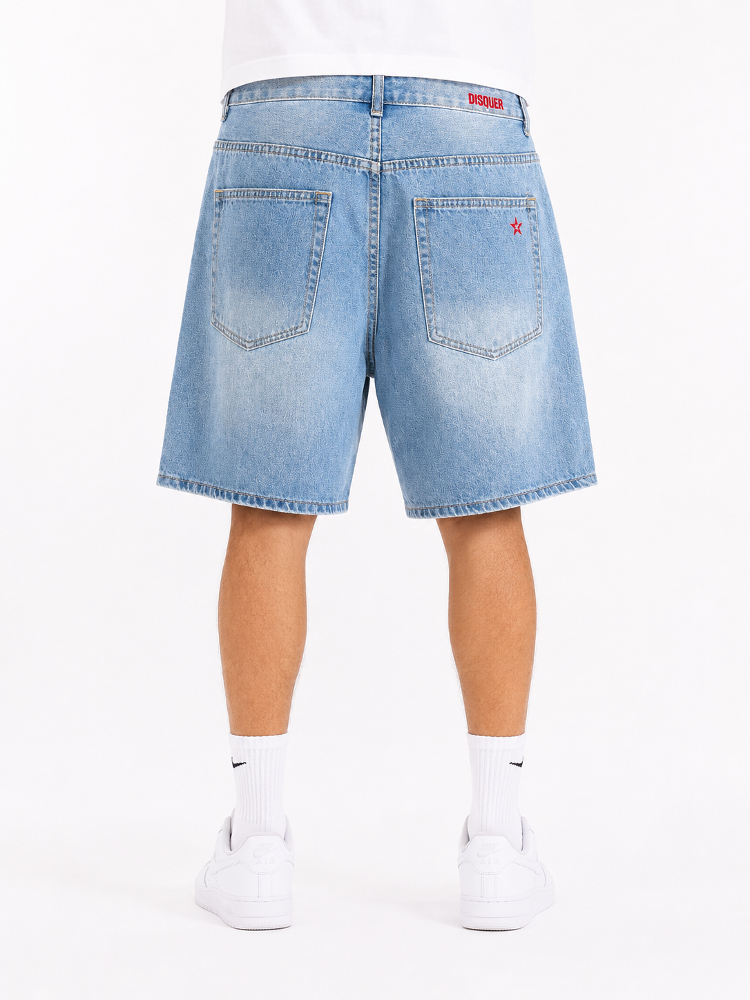Bermuda in jeans baggy fit light wash