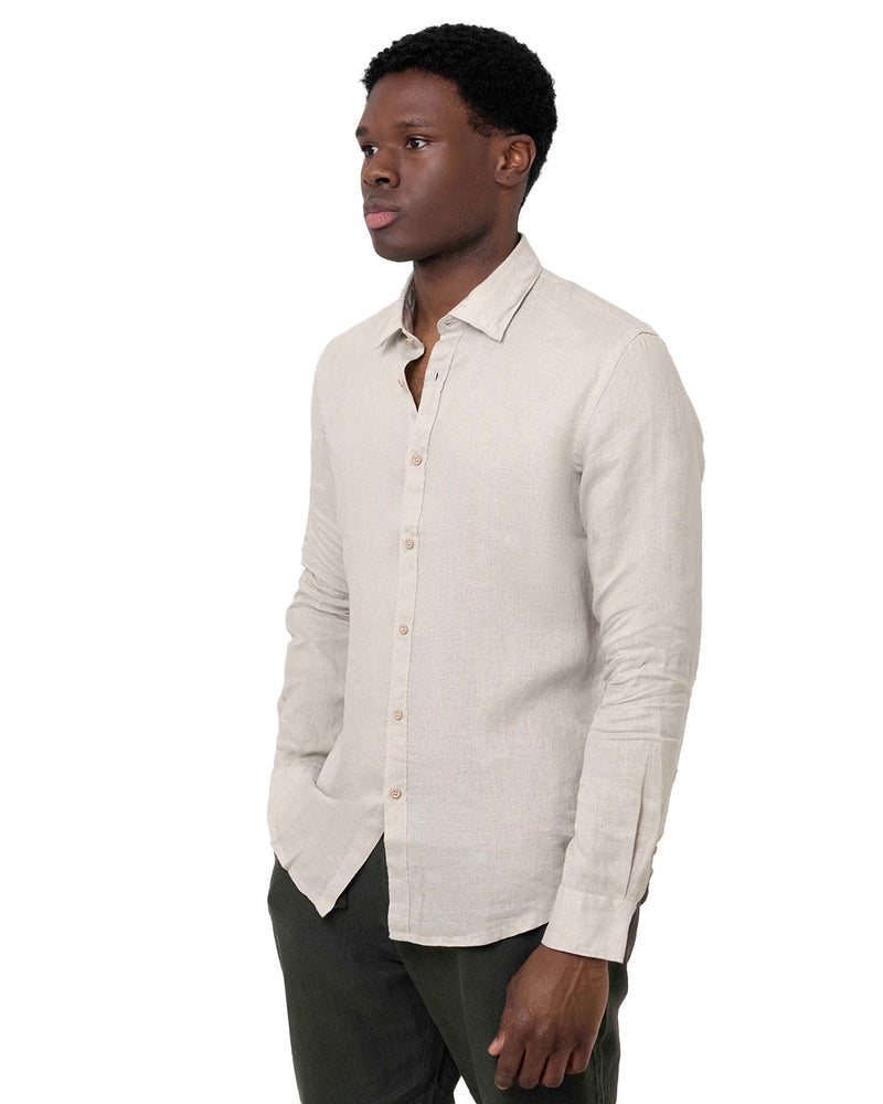 Camicia in lino collo italiano