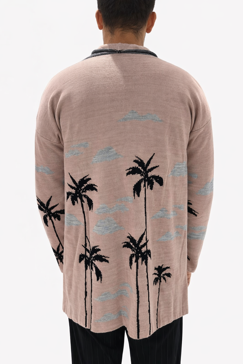 CARDIGAN CON PALME SENZA CHIUSURA