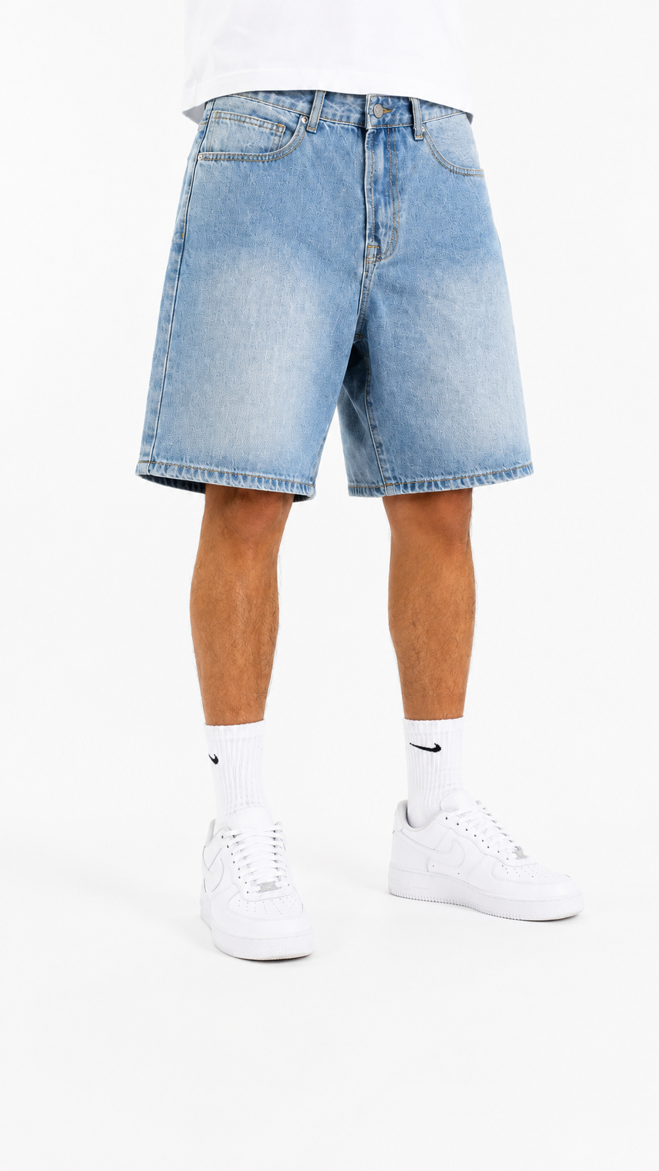 BEMUDA IN JEANS BAGGY FIT LIGHT WASH