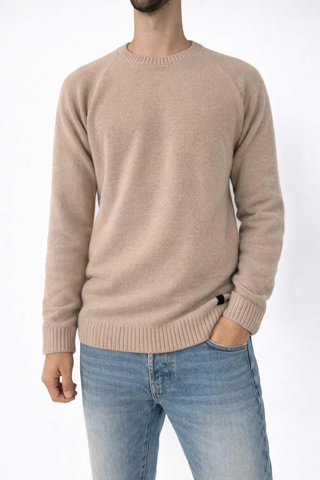 MAGLIONE GIROCOLLO BEIGE