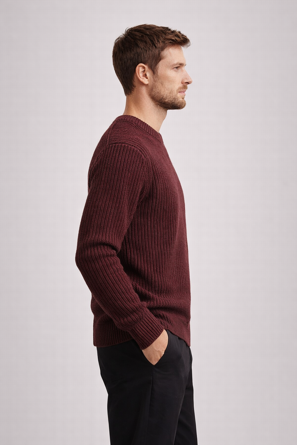 MAGLIONE GIROCOLLO COSTA INGLESE MISTO LANA