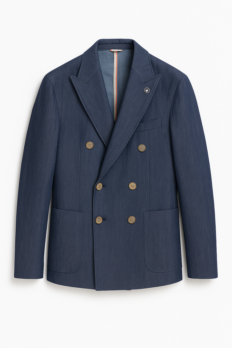 Giacca Doppiopetto in Denim