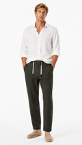 PANTALACCIO VERDE IN 100% LINO