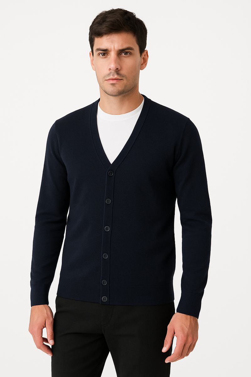 Cardigan sei bottoni manica lunga