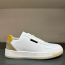 Scarpa in vera pelle con talloncino bicolore