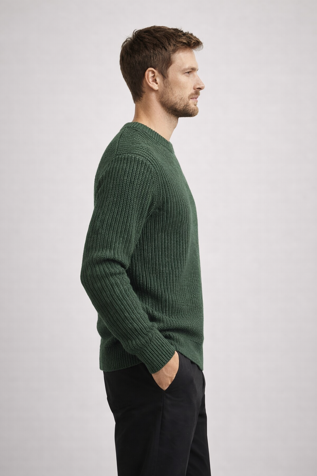 MAGLIONE GIROCOLLO COSTA INGLESE MISTO LANA