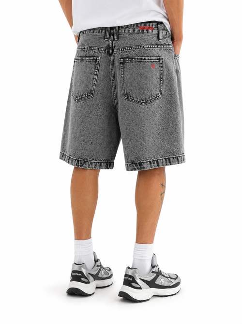 BERMUDA IN JEANS BAGGY FIT  GRAY WASH