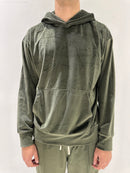 FELPA CON CAPPUCCIO IN CINIGLIA