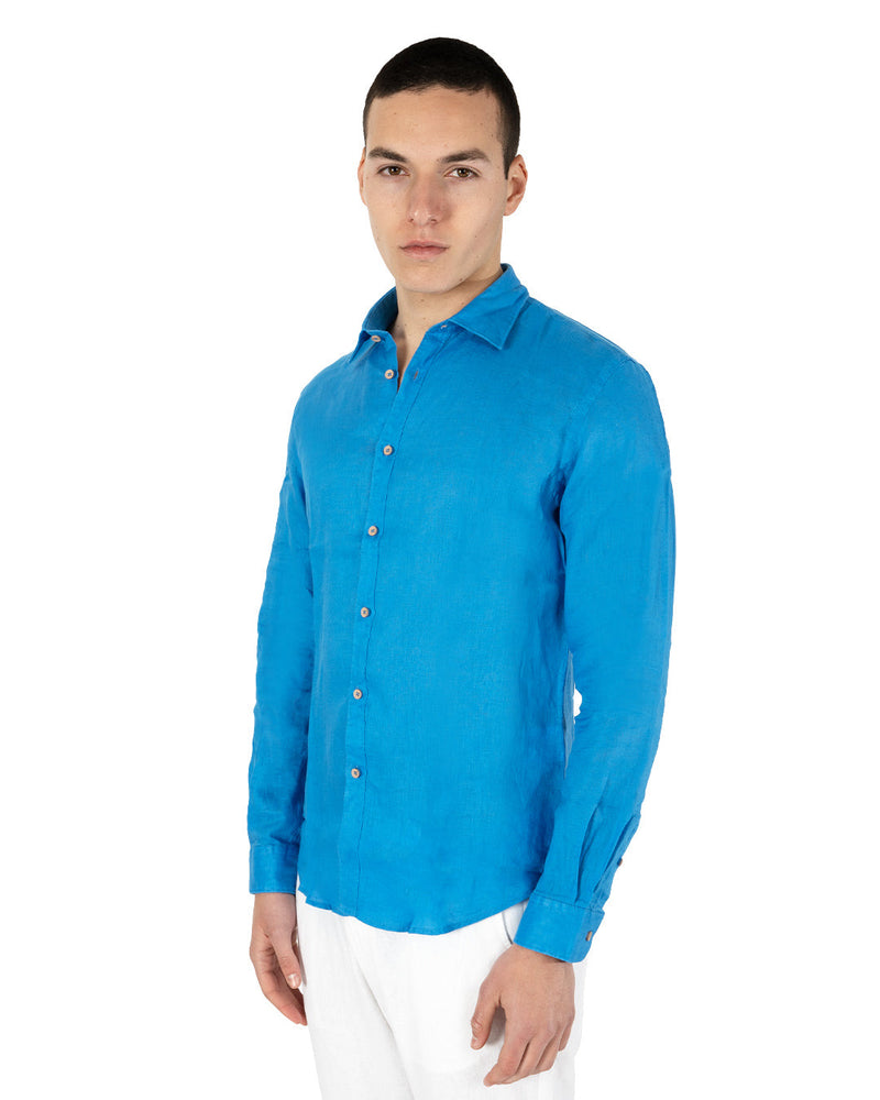 Camicia in lino collo italiano