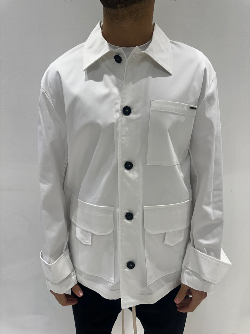 GIACCA A CAMICIA SAHARIANA IN COTONE