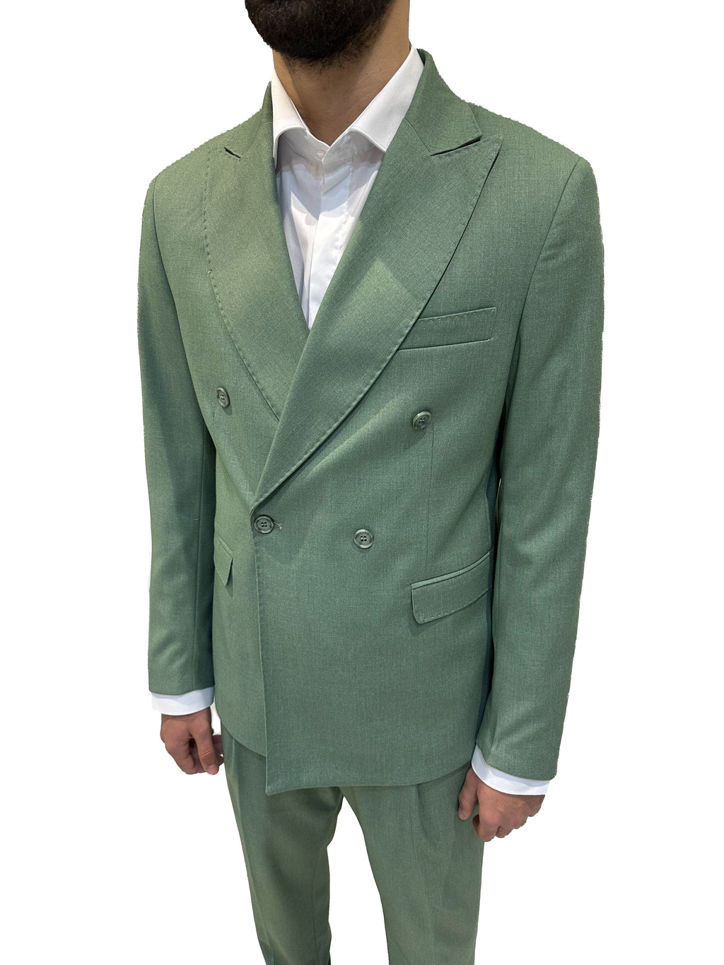 ABITO DOPPIOPETTO VERDE CHIARO
