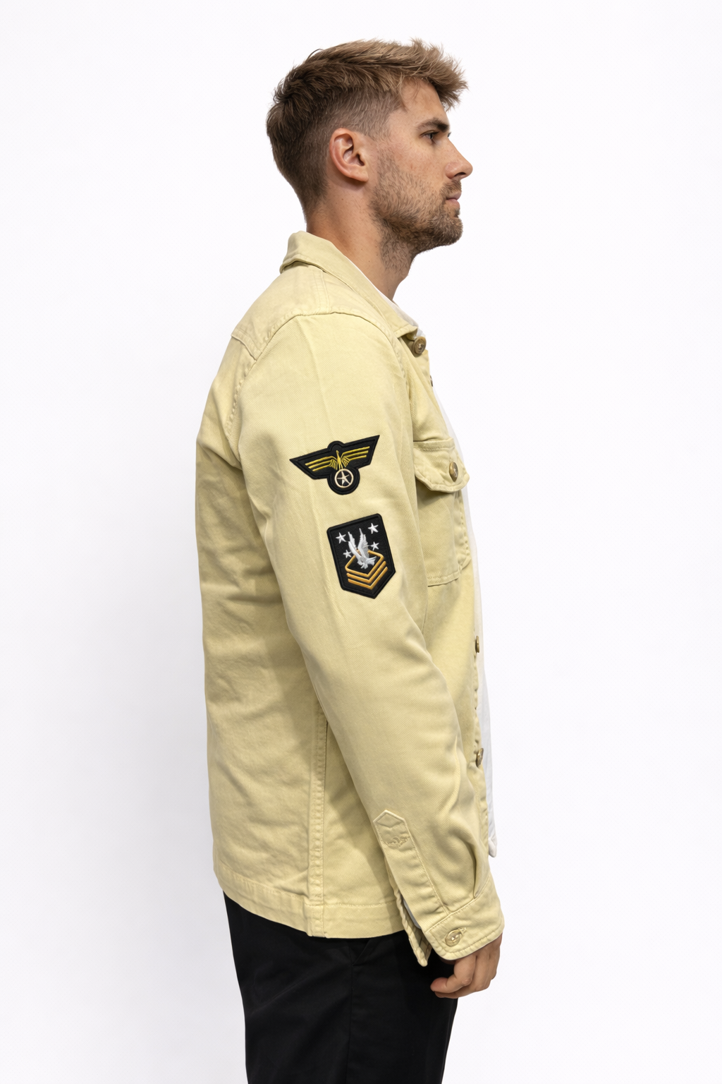 FIELD JACKET IN BULL CON PATCH