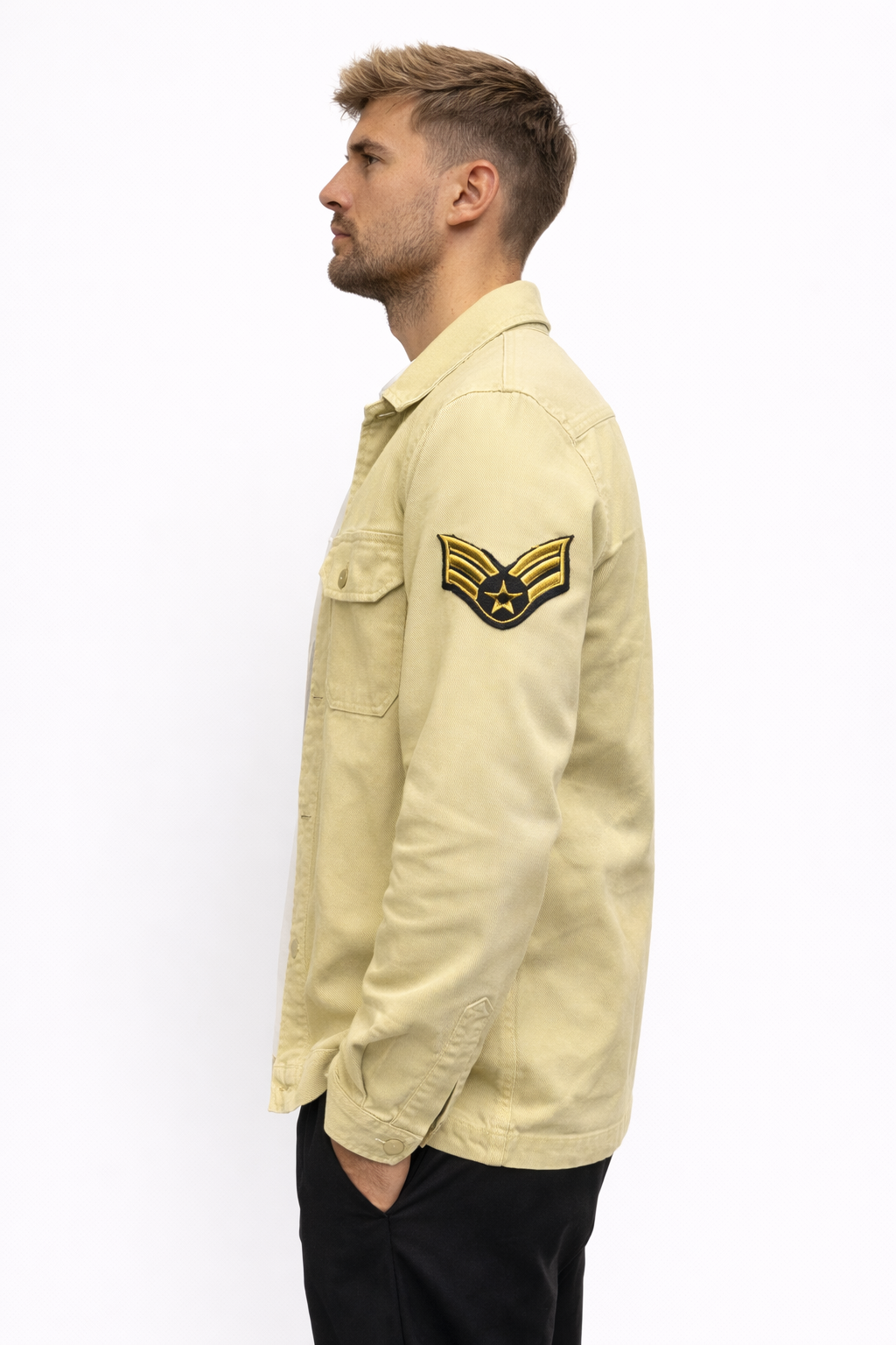 FIELD JACKET IN BULL CON PATCH