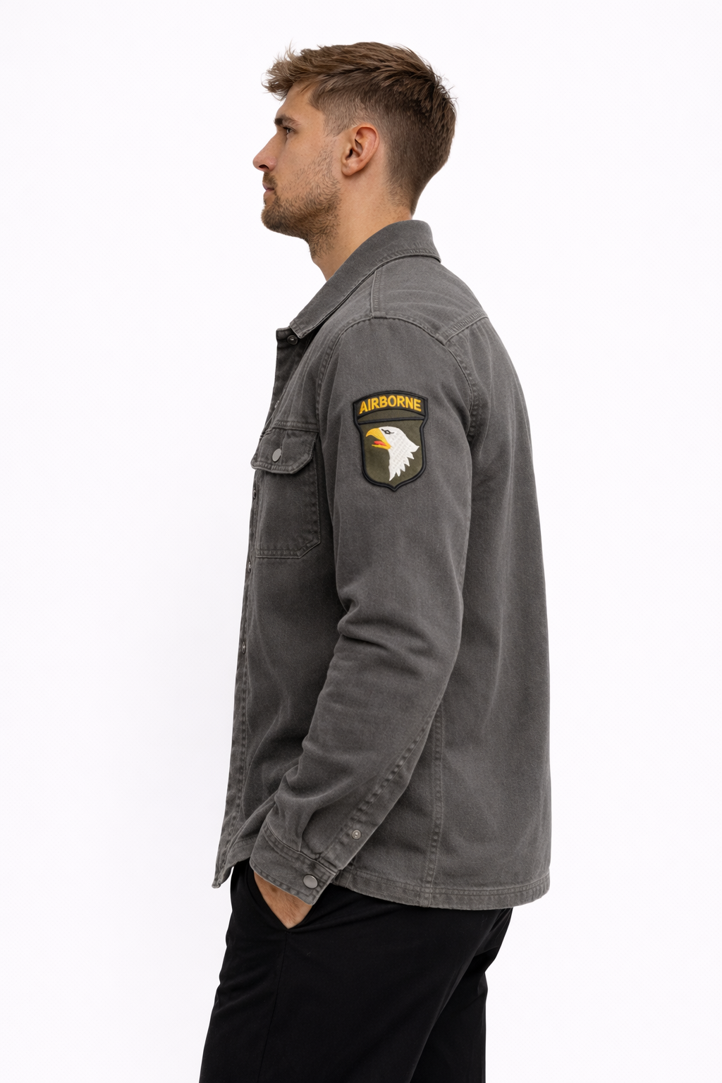 FIELD JACKET IN BULL CON PATCH