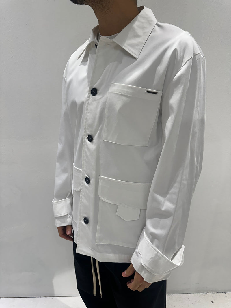 GIACCA A CAMICIA SAHARIANA IN COTONE