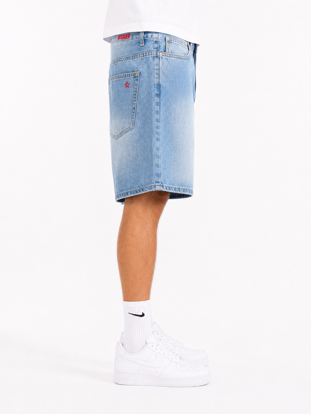 Bermuda in jeans baggy fit light wash