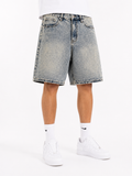 Bermuda in jeans sabbiato baggy fit