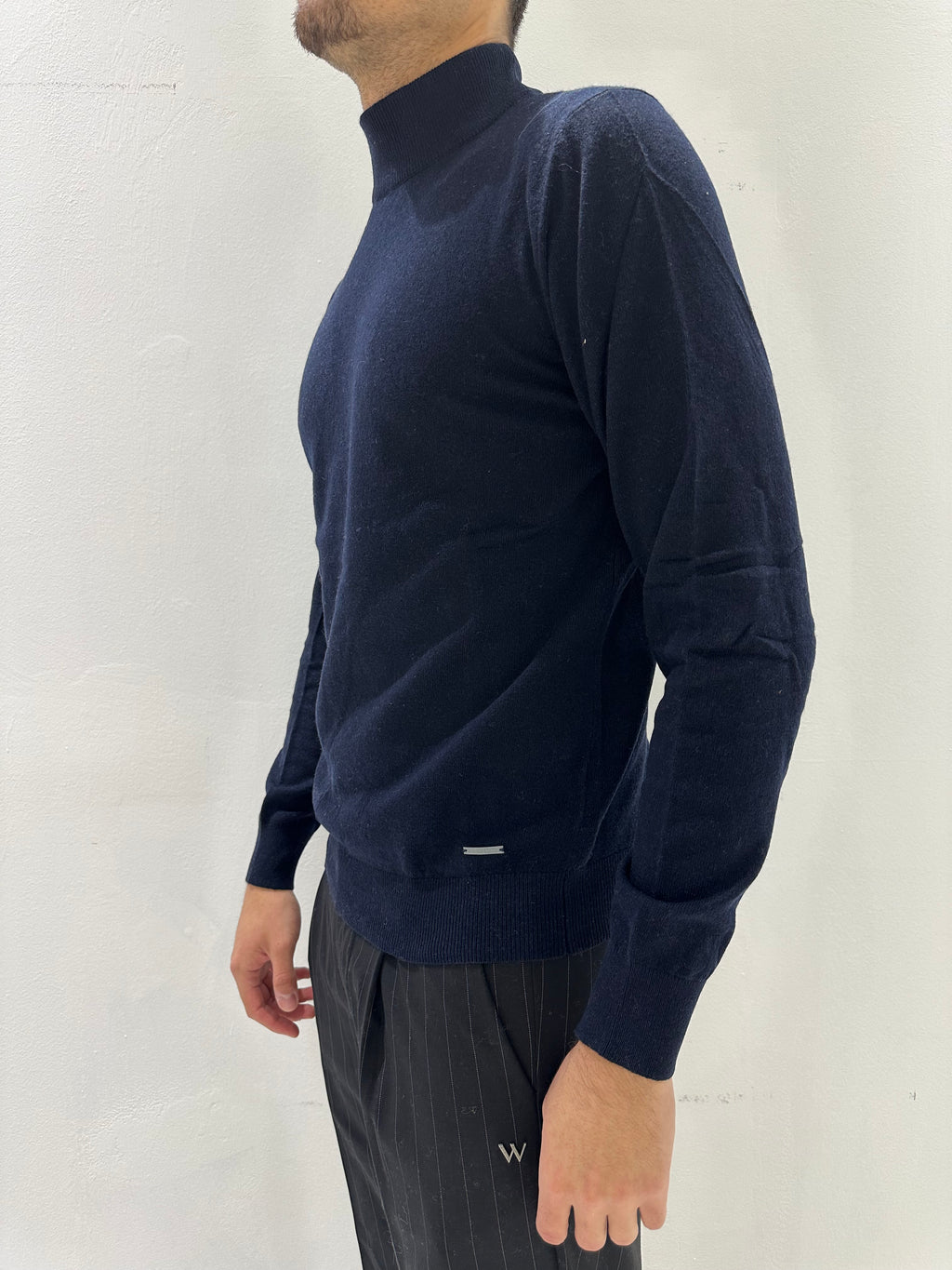 MAGLIONE MEZZO COLLO IN MISTO CACHEMIRE