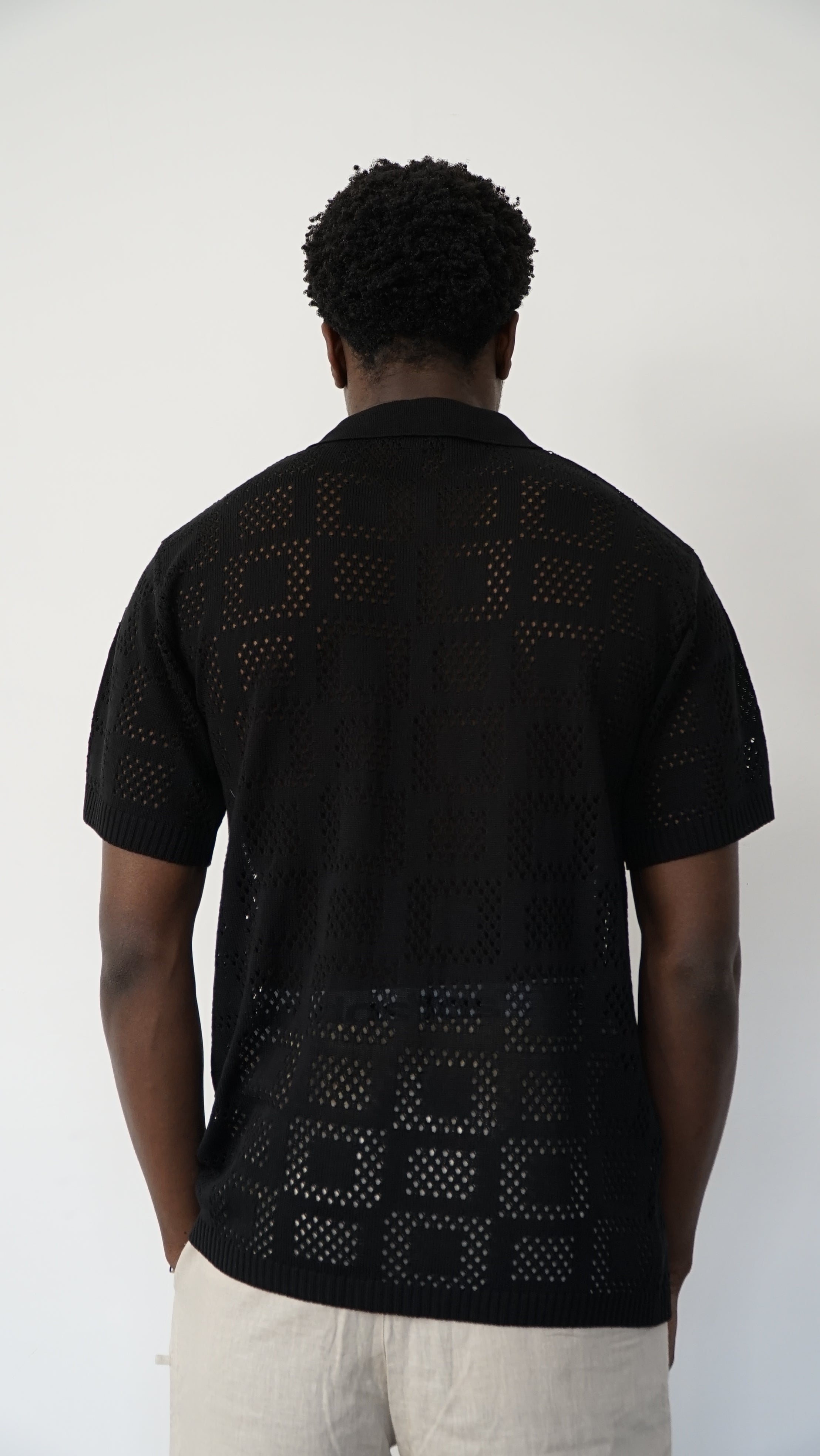 POLO TRAFORATA A CAMICIA